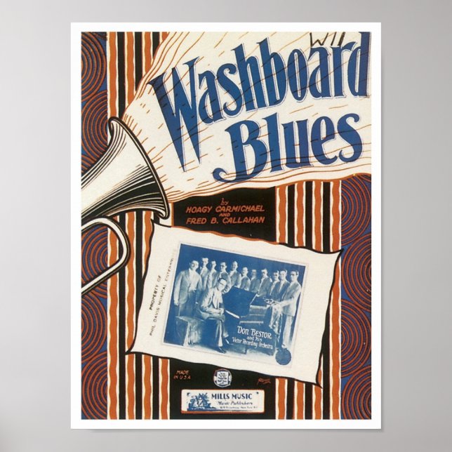 Tvättbordsbläddringsbokens Vintage Poster (Framsidan)