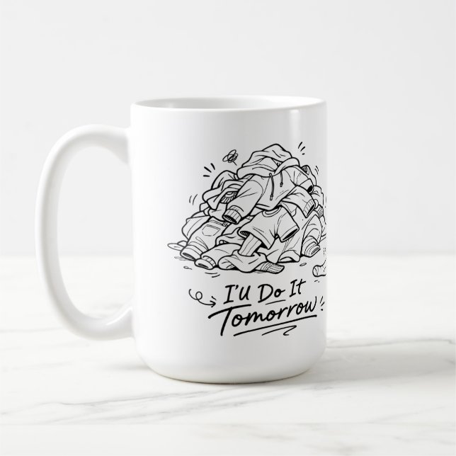Tvättdagsstämning Rolig förhalning Kaffemugg (Vänster)