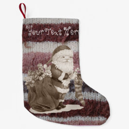 Tvättgåvor av trikå av pappa jul liten julstrumpa