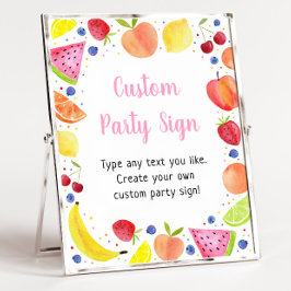 Tvåtti Frutti Editable Birthday-tecken Poster