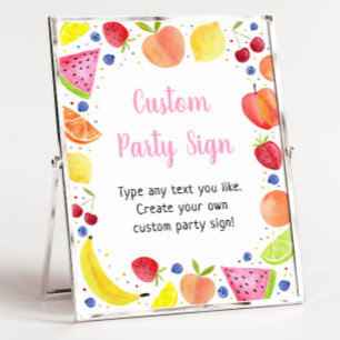 Tvåtti Frutti Editable Birthday-tecken Poster