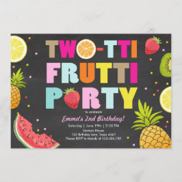 Tvåtti frutti party inbjudan Tutti fruktig födelse