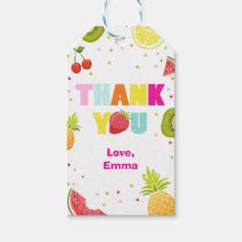 Tvåtti Frutti tack för att du gynnar presentmärkre Presentetikett