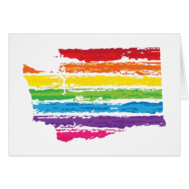 tvättington färg stroks hälsningskort (Framsidan Horizontal)