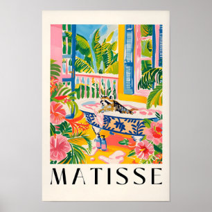 Tvättkarse i badkar Konsttryck, Rosa Maximalistisk Poster