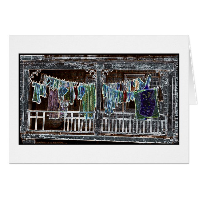 Tvättkort för elkylskåp hälsningskort (Framsidan Horizontal)