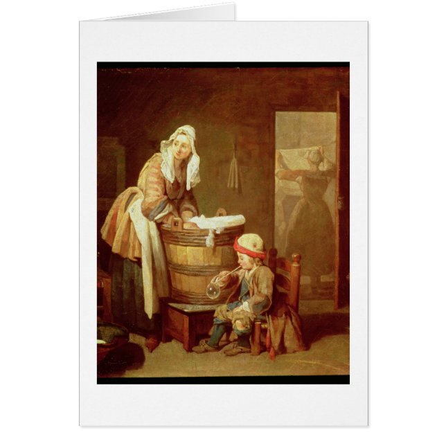 Tvättkvinnan Hälsningskort (Framsidan)