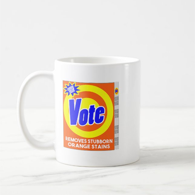Tvättlåda för antitrumptvätt Rösta bort eller ta b Kaffemugg (Vänster)