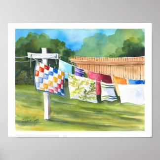 Tvättlins bakgård Poster