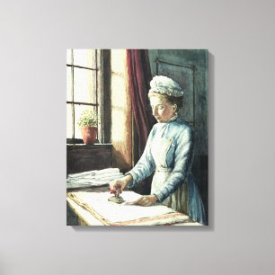 TvättMaid, c.1880 Canvastryck
