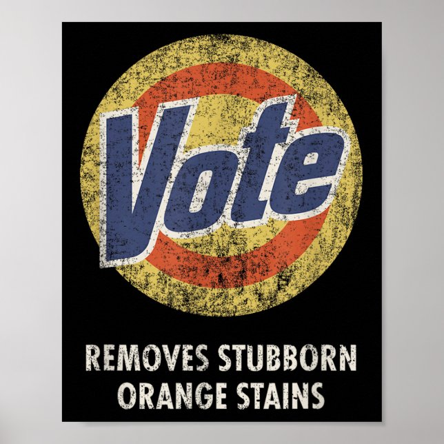 Tvättmedel för antitrumpröstning, Tvätt, funn Vint Poster (Framsidan)