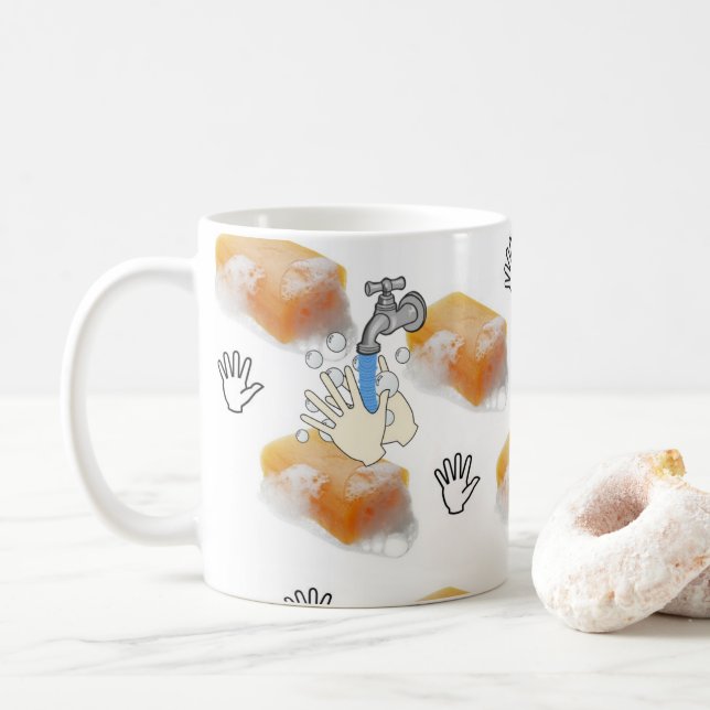 Tvättmugg för händer med tvål kaffemugg (Med munk)