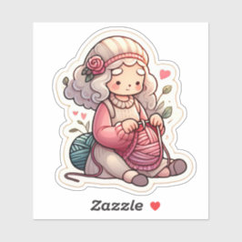 Tvättstickning av fläkt art Sticker Klistermärken