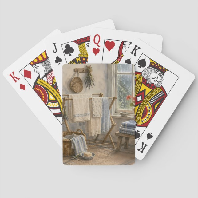 Tvättstuga i Regniga Dagars Stuga Casinokort (Baksidan)