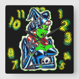 Tvätttimmen Fyrkantig Klocka