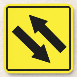 Tvåvägstrafikskylt, hård plastisk Underlägg