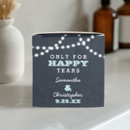 Tvävnadsboxar i Chalkboard Ljus Aqua Mini Bröllop  Presentaskar