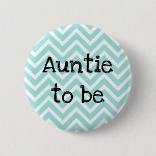 Tvel för att vara teal Chevron Baby Shower-stift Knapp