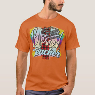 Tvhirt 1 med färgad lärare-grafik t shirt