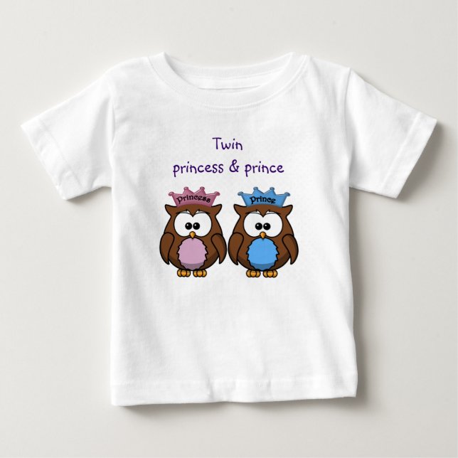 Tvillin uggla princess & prince tröja (Framsida)