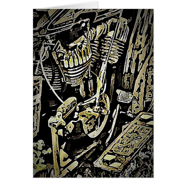 Tvilling- antikvitet hälsningskort (Framsidan)