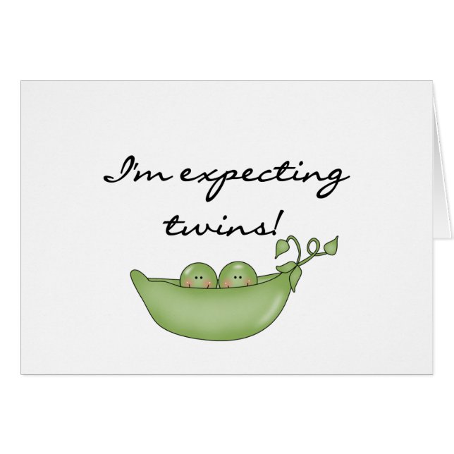 Tvilling- ärtor i en pod hälsningskort (Framsidan Horizontal)