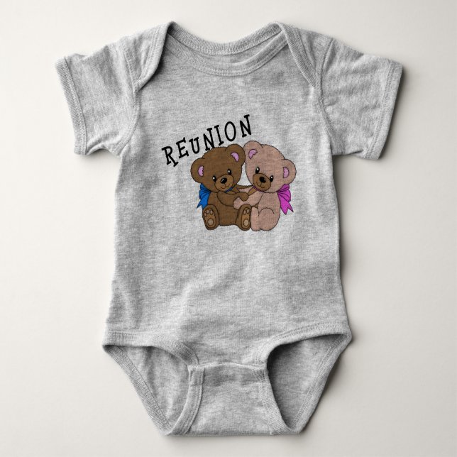 Tvilling baby bodysuit t shirt (Framsida)