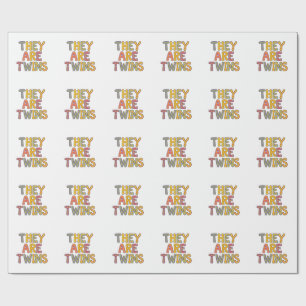 Tvilling baby shower design presentpapper