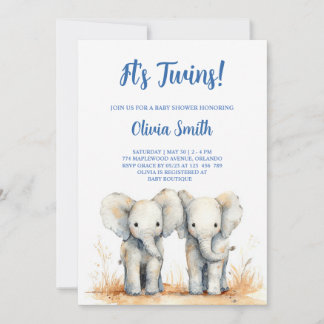 Tvilling Babyshower Inbjudan – Dubbel Glädje Baby