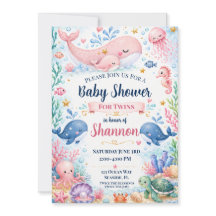 Tvilling Babyshower Inbjudan | Under Valen Val