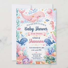 Tvilling Babyshower Inbjudan | Under Valen Val