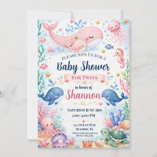 Tvilling Babyshower Inbjudan | Under Valen Val