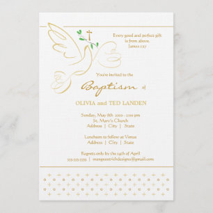 Tvilling- Christeninginbjudan för dop   Inbjudningar