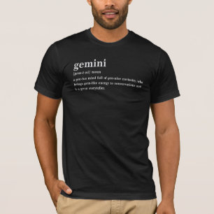 Tvilling Definition Aesthetic Astrologi Present T Shirt