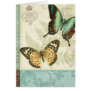 Tvilling- fjärilar hälsningskort