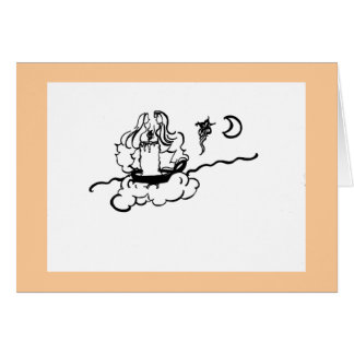 tvilling- flammar hälsningskort