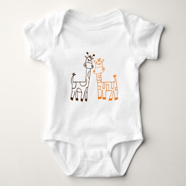 Tvilling- giraff t-shirt (Framsida)