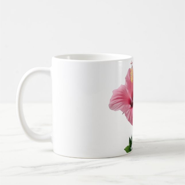 Tvilling Hibiskus Elegans Rödlöd & Elfenbensvit Bl Kaffemugg (Vänster)