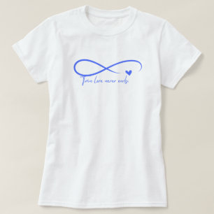 Tvilling Kärlek slutar aldrig kvinnors Stil Shirt T
