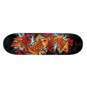Tvilling- koi skateboard bräda 19,5 cm