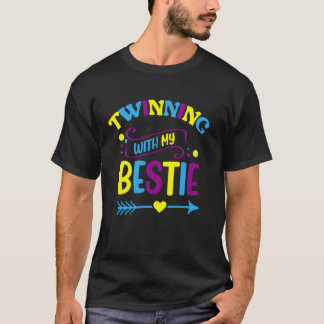 Tvilling Matchande Tvillingar Dag Vän Tvilling Med T Shirt