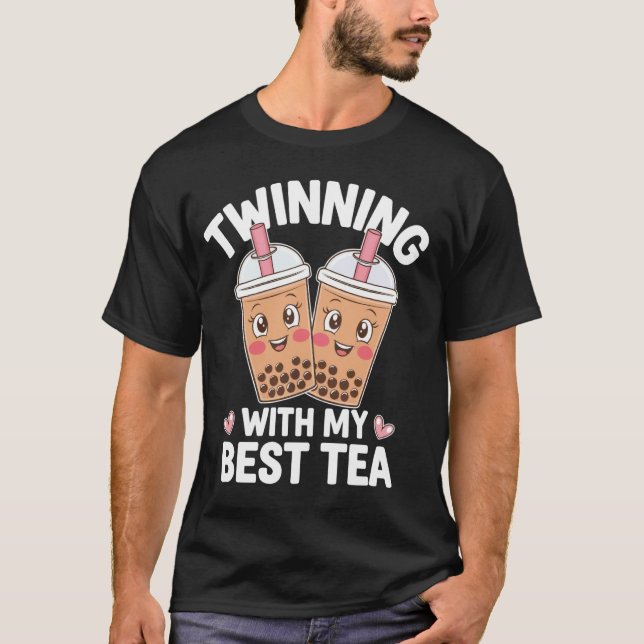 Tvilling med min bästa te t shirt (Framsida)