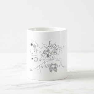 Tvilling- nå en höjdpunkt muggen - den svart Log Kaffemugg