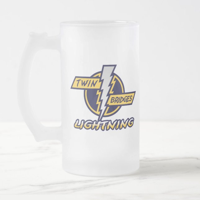 Tvilling- överbryggar den Glass muggen Frostat Ölglas (Vänster)