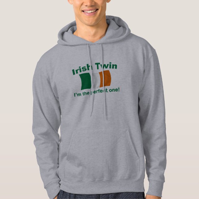 Tvilling- perfekt irländare sweatshirt med luva (Framsida)