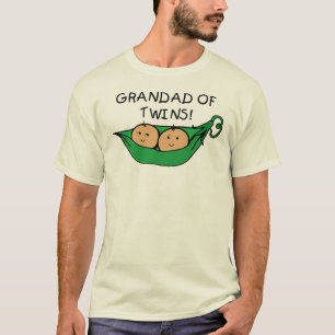 Tvilling- pod för Grandad Tee Shirt