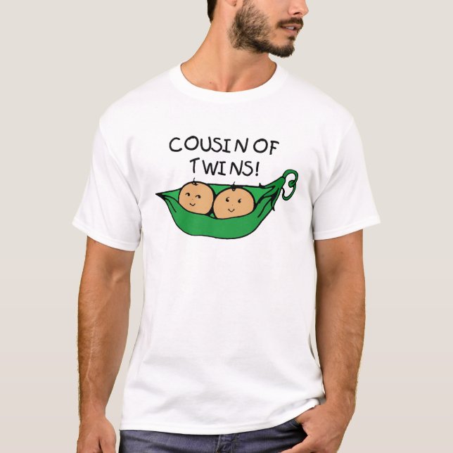 Tvilling- pod för kusin t-shirt (Framsida)