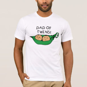 Tvilling- pod för pappa t-shirt