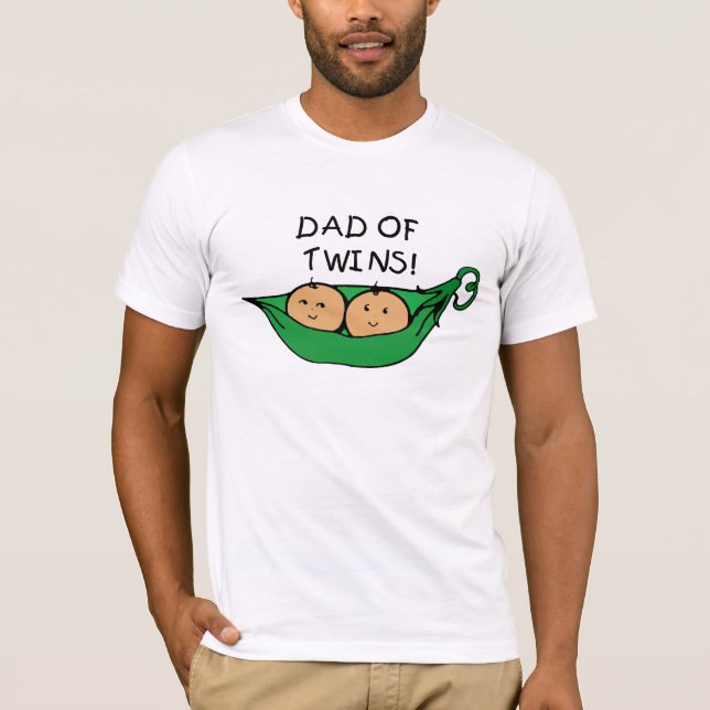 Tvilling- pod för pappa t-shirt (Framsida)