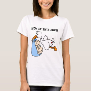Tvilling- pojkeMamma-Stork Tshirts och gåvor